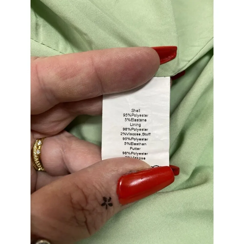 Belle Poque A Line Fit & Flare Green Daisy Midi Dress Womens XL Pockets Smocked - Picture 8 of 9